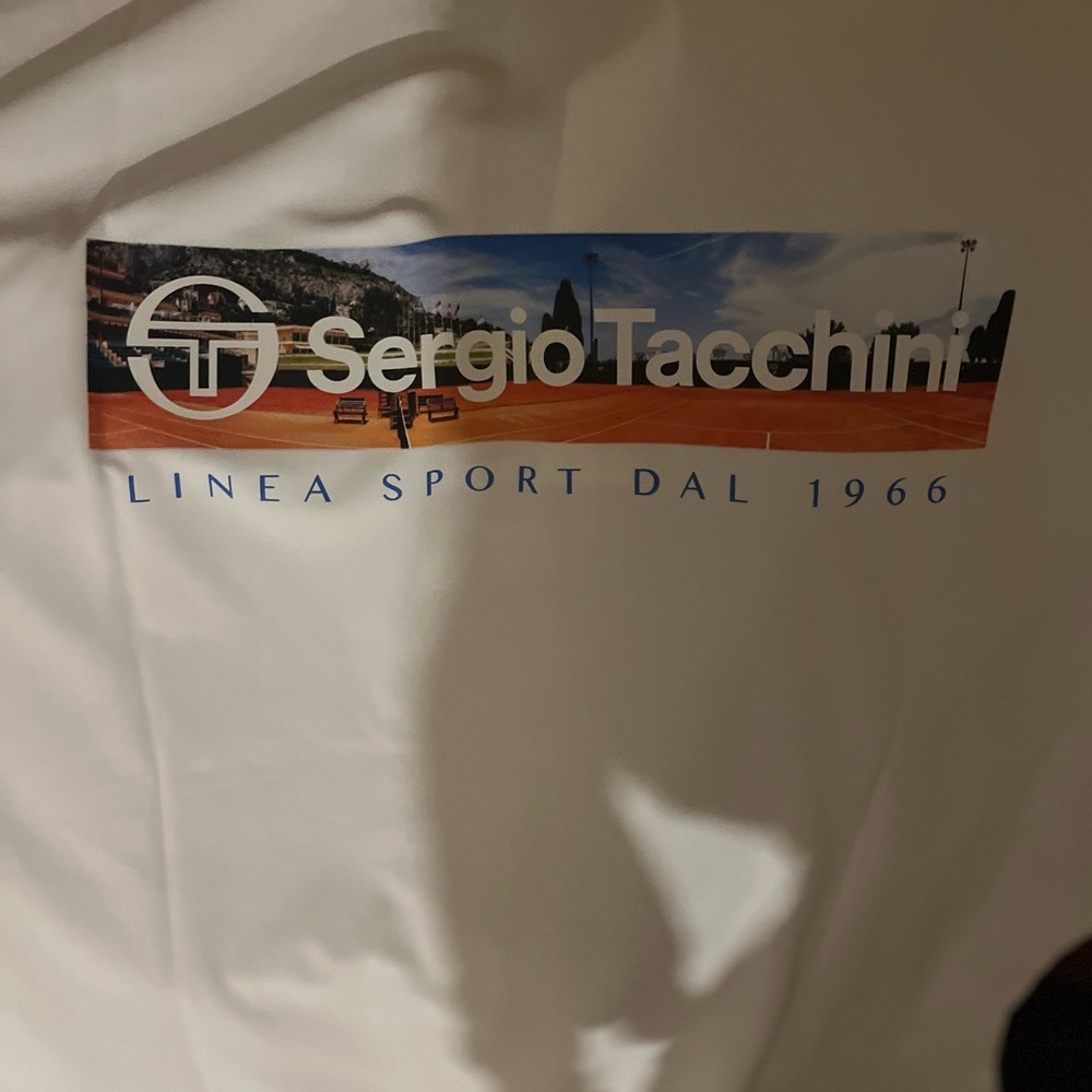 Sergio Tacchini White Polo Shirt Sz:Medium Orig: $89